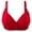 Red, variant on Odeerbi Bras for Women 2025 Lingerie Striped Bra Wire Free Underwear One-Piece Everyday Underwear Beige Refer to Size Chart In Description