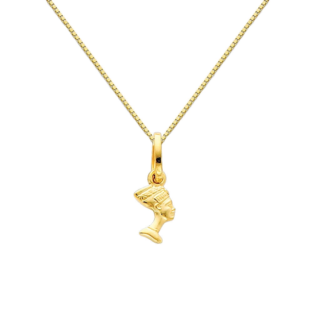 14k Yellow Gold Religious Cross Pendant with 0.65mm Box Link Chain Necklace 14k Yellow Gold Religious Cross Pendant with 0.65mm Box Link Chain Necklace