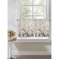 thumbnail image 3 of Half Window Curtain 36 Inches Long, Spring White Floral Window Treatment Curtain Drapes, Watercolor Vintage Beige Flowers Small Tier Curtains for Bathroom Over Sink, 27.5"x36", 2 Panels, 3 of 7