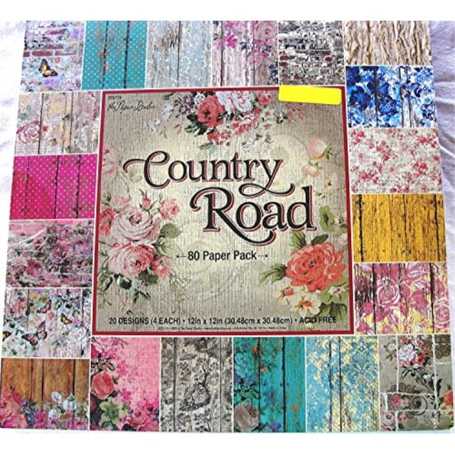 country road 12x12 the paper studio barnwood shabby