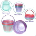 thumbnail image 4 of Cestas de Pascua para niños que buscan huevos con asas, 6 colores, 4 of 7