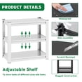 thumbnail image 4 of Adjustable 3-Tier Metal Fish Tank Stand 20-30 Gallon 31.5"L x 18"W x 34"H Heavy Duty Rack Shelf for Home Office Aquarium Accessories Storage, 4 of 7