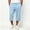 Light Blue, variant on Mens Capri Pants Cropped Pants Below Knee Long Shorts 3/4 Loose Fit Lightweight Drawstring Sweatpants Pockets Size 3XL Gray