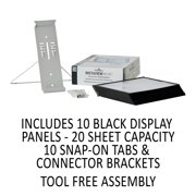DURABLE INSTAVIEW Desktop Reference System, 10 Double-Sided Panels, Letter-Size, Black, (561201)