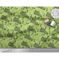 thumbnail image 3 of Soimoi Green polyester Crepe Fabric Foot Print & Text Print Fabric by the Yard 42 Inch Wide, 3 of 3