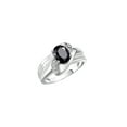 thumbnail image 3 of RYLOS Bagues pour Femmes Bague en Or Blanc 14K Pierre Précieuse Ovale 9X7MM et Diamants Design Classique Onyx d'Octobre Bijoux pour Femmes Taille 5, 3 of 7