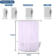 thumbnail image 6 of Yiannan Clear Purple PEVA Shower Curtain Liner, Rustproof Grommets, Waterproof, 3 Magnets，71x72, 6 of 7