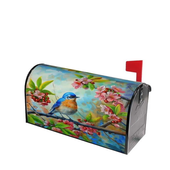 PHELIKA Spring Bird 03 Magnetic Mailbox Covers Post Letter Box Cover Standard Size 21"H x 18"W