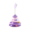 thumbnail image 2 of Cat Toy Interactive Spinner Track Play Set with Balls Exercise Activity Center 20x20cm Multi-Layer Rotating Game for Kittens Boredom Relief Hunting Instinct Stimulation, 2 of 5