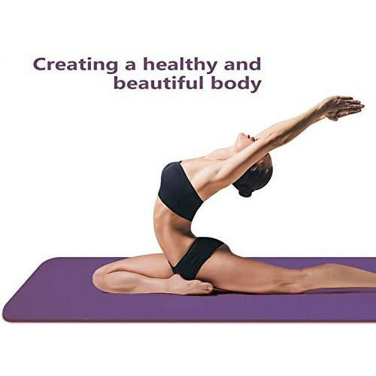 Non-slip TPE Yoga Mat For Women & Men,72"x24" Double-Sided Workout Mat