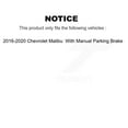 thumbnail image 2 of Transit Auto Front Rear Coated Drilled Slotted Disc Brake Rotors and Semi-Metallic Pads Kit for Car 2016-2020 Chevrolet Malibu with Manual Parking KDS-100708, 2 of 12