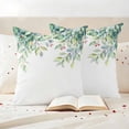 thumbnail image 3 of Green Eucalyptus Leaf Pillow Covers 2 Pack Spring Plant Rustic Farmhouse Watercolor Pillowcase Waterproof Outdoor Throw Pillow Cover for Patio Garden Square Cushion 24”x24”, 3 of 9