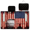 thumbnail image 4 of Psesaysky Golf Cart Seat Covers (With an extra handle) Seat Blanket, with 4 Front Pockets, Fits for EZGO, Yamaha, Club Car, Epic and Other 2 Person Seats, All Seasons (American Flag), 4 of 8