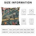 thumbnail image 5 of RUIYC Sloth Square Pillow Covers Cushion Covers, Throw Pillow Cover Cute Sloth Tree Branch Pillowcases Home Decorative for Couch Sofa Car Bedroom, No Insert, 5 of 5