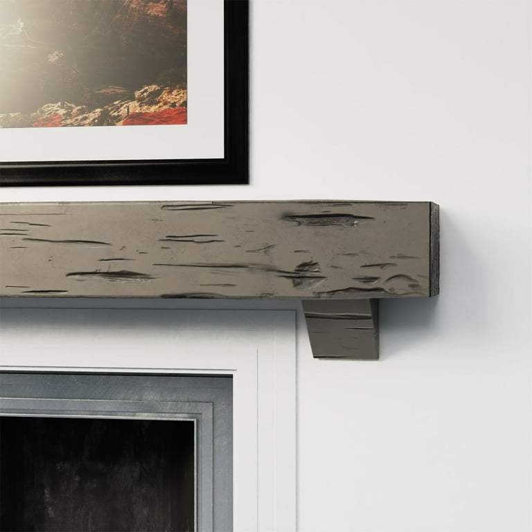 Ekena Millwork 4H x 8D x 48W Pecky Cypress Faux Wood Fireplace Mantel  Kit with Ashford Corbels, Burnished Honey Dew - Walmart.com
