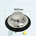 thumbnail image 4 of GOOHOCHY Tapón de acero inoxidable para triturador de residuos de baño, tapa de sellado de agua, tapón de fregadero, accesorios de repuesto para triturador de residuos de alimentos (85 mm), 4 of 8