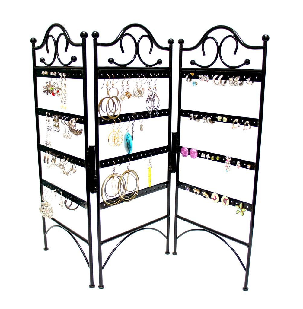 3Panel Jewelry Organizer for Hanging Earrings