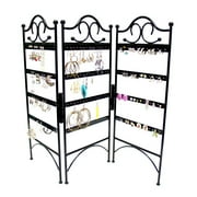 3-Panel Jewelry Organizer for Hanging Earrings