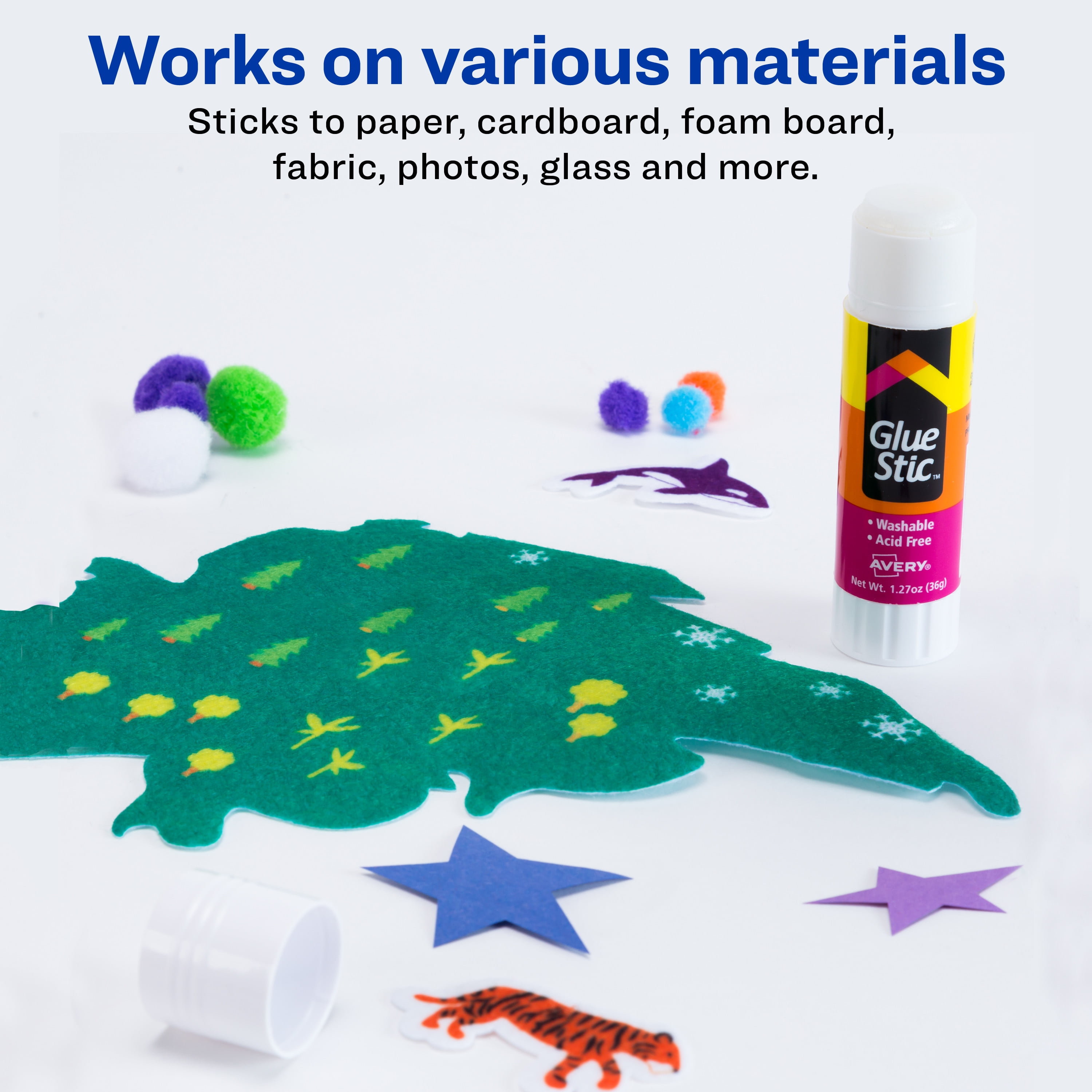 3 Twist Action Glue Sticks - Kids Children School Craft Art Non Toxic  Adhesives
