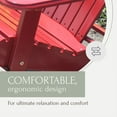 thumbnail image 3 of Northbeam Outdoor Portable Foldable Wooden Adirondack Deck Lounge Chair, Red, 3 of 8