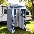thumbnail image 3 of EAGLE PEAK Flex Ultra Compact 4x4 Changing Room, Oxford Pop-up Canopy, Portable Privacy Sun Shelter, White/Blue, 3 of 9