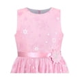 thumbnail image 5 of Sunny Fashion Girls Dress Pink Sparkling Snowflake Star Hanky Hem Dream Party 8 Years, 5 of 8