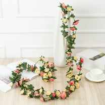 Fall Flowers Artificial for Decoration Artificial Peony Vine Garland Hanging Silk Flowers for Wedding Arch Party, Garden Home Bedroom Office Wall Aesthetic Decor