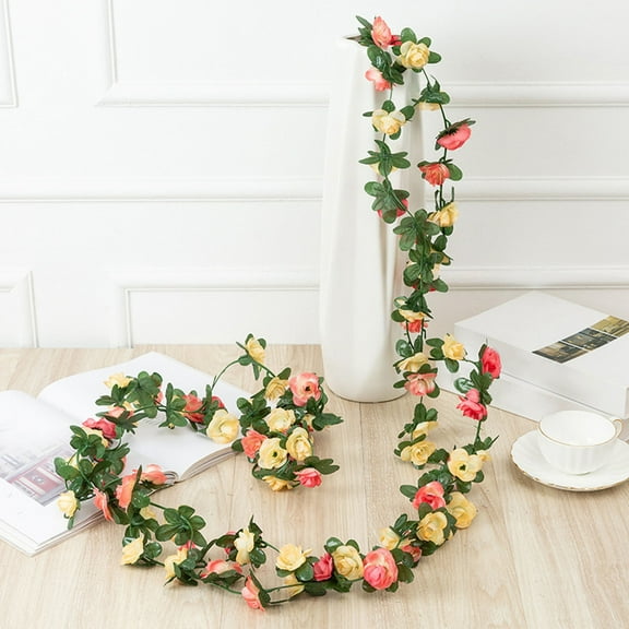 Homesteed Realistic Long Artificial Peony Garland - 98.4ft Silk Fake Flower Vine for Wedding Arch Party Home Wall Garden Decoration