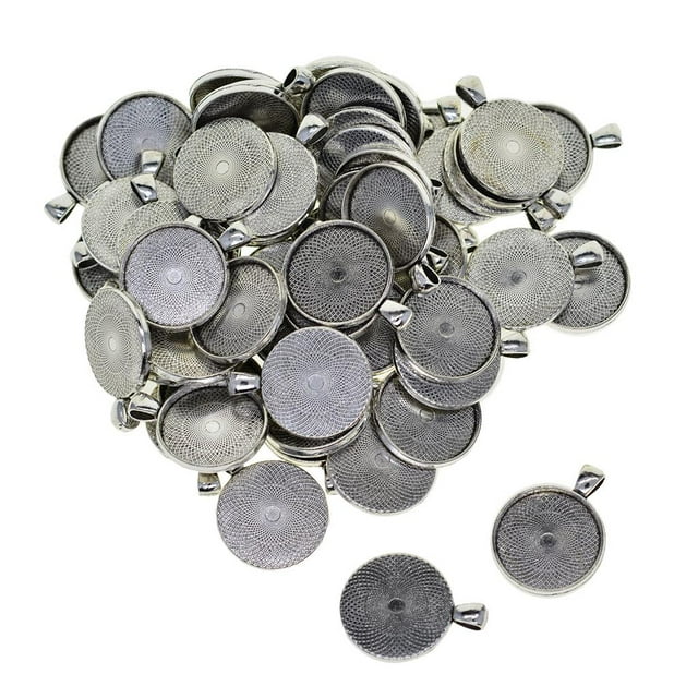 Colgante Sunnimix de Plata Antigua Base de bandeja de bisel redondo 20mm