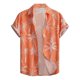 thumbnail image 1 of Camisas De Compresion Camisa abotonada de manga corta con estampado digital de solapa suelta para hombres casuales Top de verano hawaiano de playa (Orange, M), 1 of 7