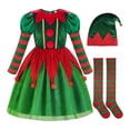thumbnail image 4 of Conjunto de ropa de disfraz de navideño para fiesta, actuación en el escenario, cumpleaños, festival, 4 of 8
