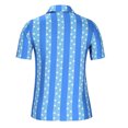 thumbnail image 5 of Button Down Shirt for Women Lapel Stripe Polka Dots Short Sleeve Tops Casual Loose Fit Summer Going out Blouse Tee, 5 of 8