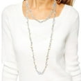 thumbnail image 3 of Versatile Long Mixed Glowing Moon Stone and Pearl Link Necklace, 3 of 5