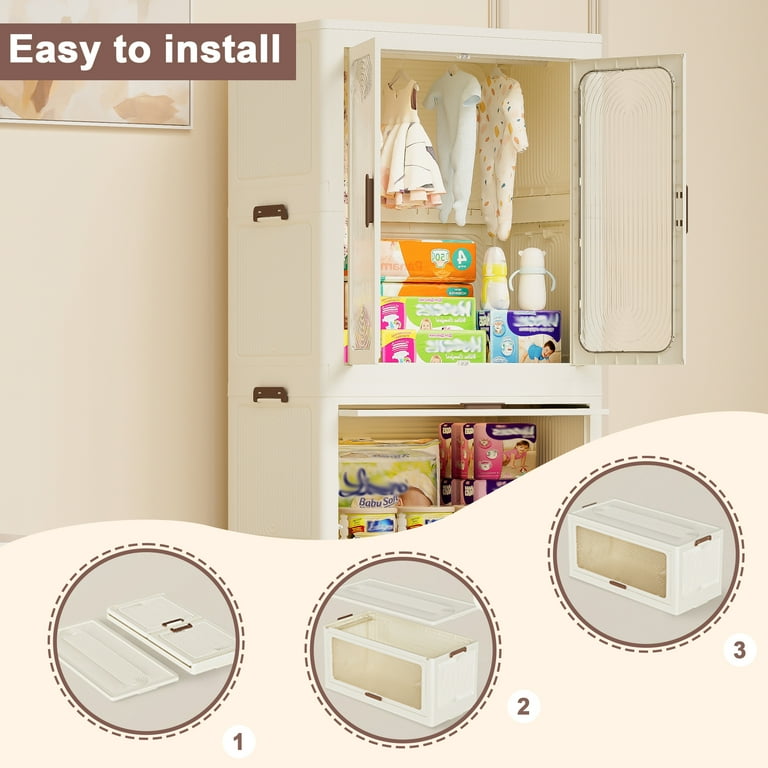 Portable Wardrobe Closet Storage Organizer for Clothes,Clothes