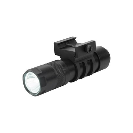 - Monstrum Tactical 90 Lumens LED Flashlight with Rail Mount and Detachable Remote Pressure Switch