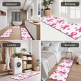 thumbnail image 5 of Pink Breast Cancer Kitchen Rugs Sets Of 3,Kitchen Runner Rugs Non Skid Washable,Decorative Kitchen Floor Mats for Kitchen,Sink,Laundry,17"x30"+ 17"x47" + 17"x59", 5 of 6