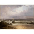 thumbnail image 2 of Thomas Doughty 18x14 Gold Ornate Wood Frame and Double Matted Museum Art Print Titled - Coming Squall (Nahant Beach with a Summer Shower) (1835), 2 of 4
