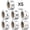 7 Rolls, variant on 2500 count 1 Inch Size Stickers for Clothing S-XXL,Self Adhesive Round Clothing Shirt Labels Rolls