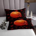 thumbnail image 3 of Erosebridal Ball Game Basketball Coverlet Set King,Neon Hexagon Bedding Set,Geometry Decor,3-Piece, 3 of 5