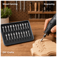 thumbnail image 4 of RenBin 20 PCS HSS Rotary Burr Set, 1/8" (3mm) Shank Wood Carving Bits and Engraving Router Bits, Compatible with Dremel and Most Rotary Tools, 4 of 6