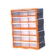 thumbnail image 5 of Cajones, armario de almacenamiento, caja de herramientas, organizador de maquillaje para objetos pequeños, tornillos y tuercas. Cajonera naranja de 18 cajones, 5 of 9