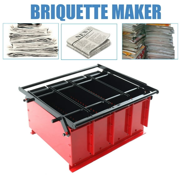 ECUTEE Exam Paper Log Briquette Maker,Fire Fuel Brick Block, Cardboard Fireplace Steel