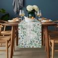 thumbnail image 2 of Eucalyptus Leaves Table Runner - 120 Inch Long, Kitchen Dining Table Runner Dresser Scarves, Spring Daily Flowers Plants Gray Plaid Farmhouse Decor for Coffee Tables Wedding Party Banquet, 2 of 8