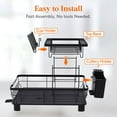 thumbnail image 3 of Lifewit Large Dish Drying Rack for Kitchen Counter, Dish Drying Rack with Drainboard, 2 Tier, 3 of 7