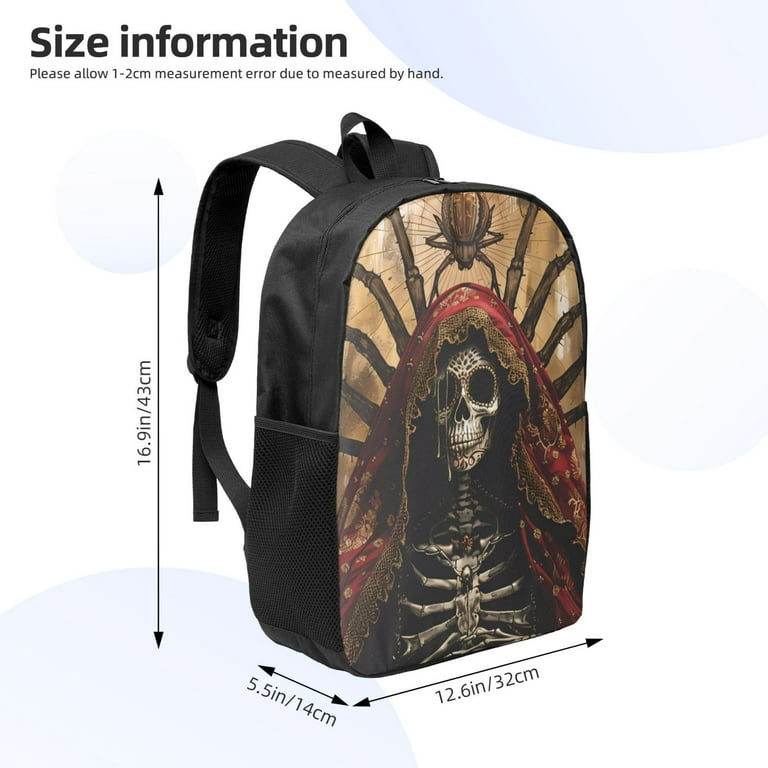 Backpack for School Gothic Skeleton Spider Backpack for School Laptop Backpack Bookbag School Bag 17 Inch School Backpack for Girls Boys College Travel Walmart