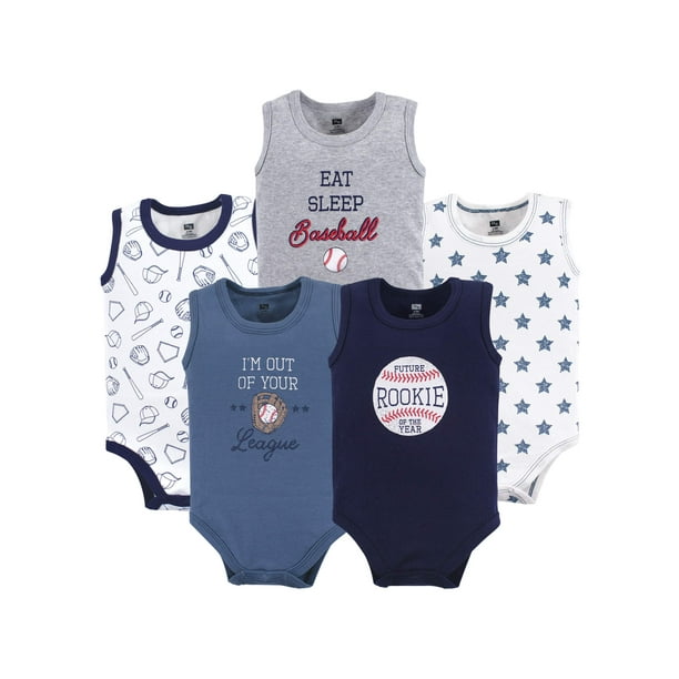 Hudson Baby Sleeveless Bodysuits, 5pk (Baby Boys)