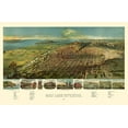 thumbnail image 2 of American Pub Co 18x13 White Modern Wood Framed Museum Art Print Titled - Salt Lake City Utah - American Pub Co 1891, 2 of 4