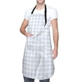 thumbnail image 3 of Goofa Blue Checkboard Printed Waterproof Apron 33" Chef Aprons for Men Heavy Duty Chemical Work Apron Adjustable Bib Apron, 3 of 9