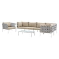 thumbnail image 3 of Modway Harmony 7 Piece Outdoor Patio Aluminum Sectional Sofa Set, Multiple Colors, 3 of 7