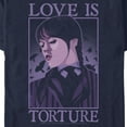 thumbnail image 2 of Men's Wednesday Love Is Torture  Graphic Tee Navy Blue X Large, 2 of 5
